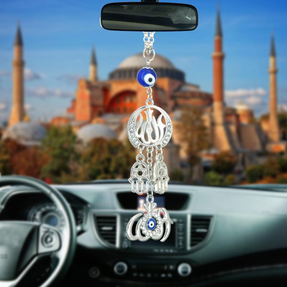 Car Accessories Evil Eye - Interior Mobil Islam Muslim Allah Hamsa