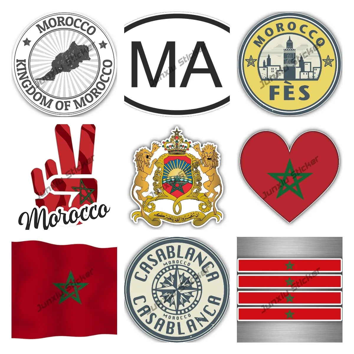 Car Accessories Malaysia - Stiker Mobil Lambang Maroko Kode Negara