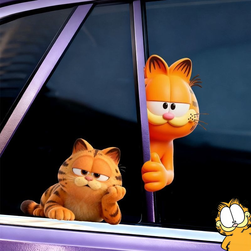 Car Accessories Quirky - Stiker Garfield anime kartun lucu imut