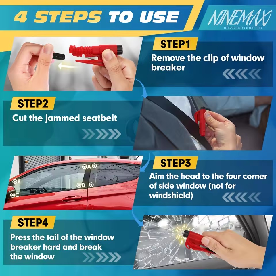 Palu Keselamatan Alat Pemecah  - Car Emergency Tool Kit ulasan dan harga
