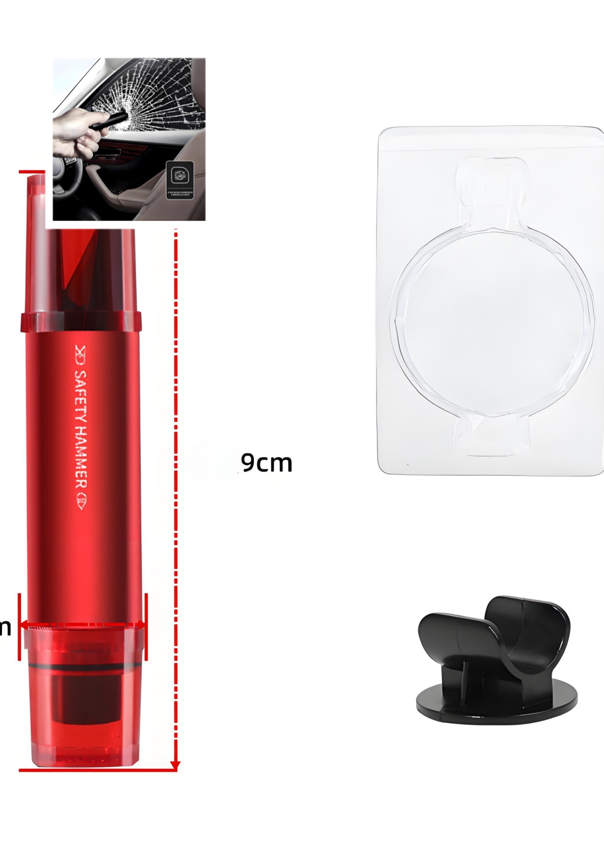Palu Keselamatan Mobil 2-in-1  - Car Emergency Tool Kit ulasan dan harga